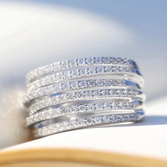 NEW💍Princess Cut 6.4 CT Diamond 925 Silver Ring - Picture 5 of 7